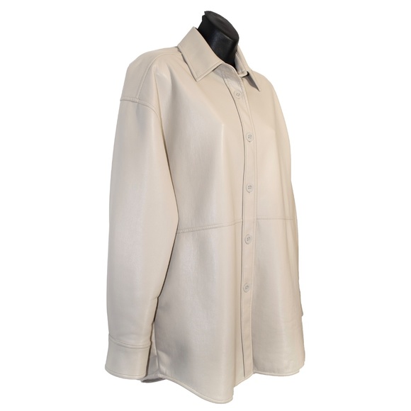 SOLD Babaton “Pelli” Vegan Leather Shirt Jacket - Picture 3 of 7